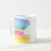 Rainbow Watercolor Schöne Hochzeitshilfe Kaffeetasse (Vorderseite Links)