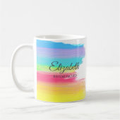 Rainbow Watercolor Schöne Hochzeitshilfe Kaffeetasse (Links)