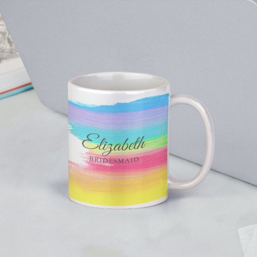 Rainbow Watercolor Schöne Hochzeitshilfe Kaffeetasse