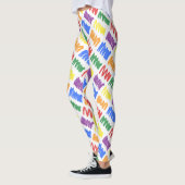 Rainbow Watercolor Scribbles Muster Leggings (Links)