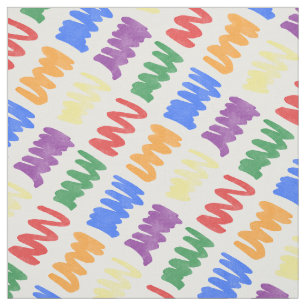 Rainbow Watercolor Scribbles Muster Stoff