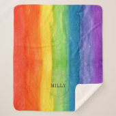 Rainbow Watercolor Sherpadecke (Vorderseite)