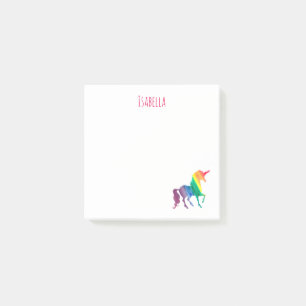Rainbow Watercolor Silhouette Giro del Malcantone Post-it Klebezettel