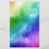 Rainbow Watercolor Stationery Briefpapier (Rückseite)