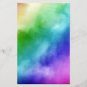 Rainbow Watercolor Stationery Briefpapier (Vorderseite)