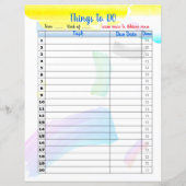 Rainbow Watercolor Study Planner und Taten (Rückseite)