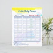 Rainbow Watercolor Study Planner und Taten (Stehend Vorderseite)