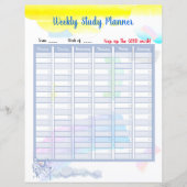 Rainbow Watercolor Study Planner und Taten (Vorderseite)