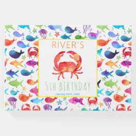 Rainbow Watercolor unter Sea Crab Gästebuch