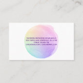 Rainbow Watercolor Visitenkarte (Rückseite)