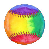 Rainbow Watercolor Wash Baseball (Rückseite)