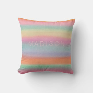 Rainbow Watercolor Wash Designer Kissen