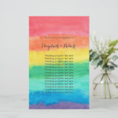 Rainbow Watercolor Wedding (Stehend Vorderseite)