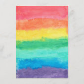Rainbow Watercolor Wedding Begleitkarte (Rückseite)