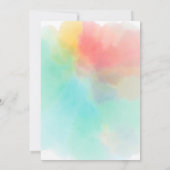 Rainbow Watercolor Wedding Einladung (Rückseite)