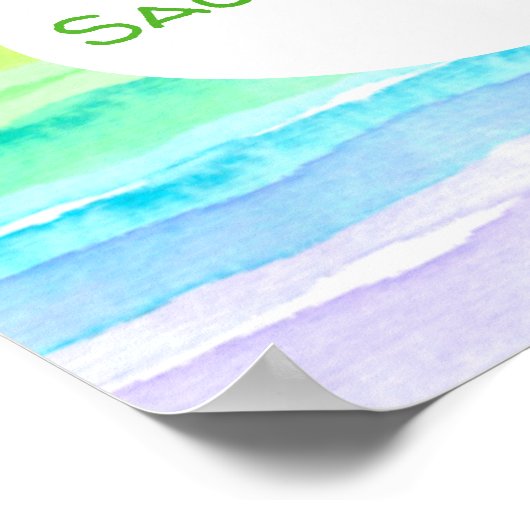 Rainbow Watercolor Wedding Poster (Ecke)