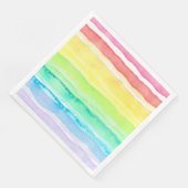 Rainbow Watercolor Wedding Serviette (Ecke)