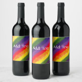 Rainbow Watercolor Weinetikett (Flaschen)