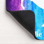 Rainbow Watercolor & White Unicoron Silhouette Mousepad (Ecke)