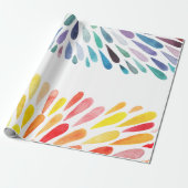 Rainbow Watercolor Wrapping Paper Geschenkpapier (Ungerollt)