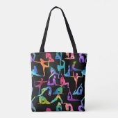 Rainbow Watercolor Yoga Posen Tasche (Rückseite)