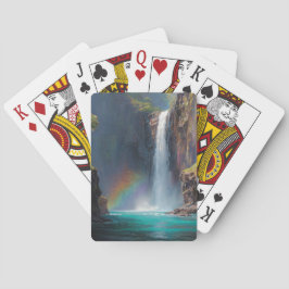 Rainbow Waterfall Fantasy Scene Playing Cards Spielkarten