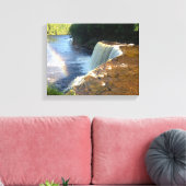 Rainbow Waterfall Foto Leinwand Kunst, Dichtung un (Insitu (Wohnzimmer))