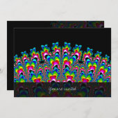 Rainbow Waterfall - Fraktal Art Einladung (Vorne/Hinten)