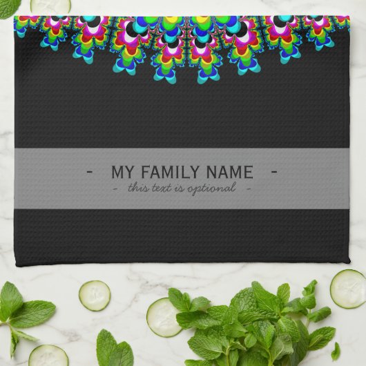 Rainbow Waterfall - Fraktal Art Küchentuch (Gefaltet)