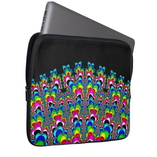 Rainbow Waterfall - Fraktal Art Laptopschutzhülle (Vorne Rechts)