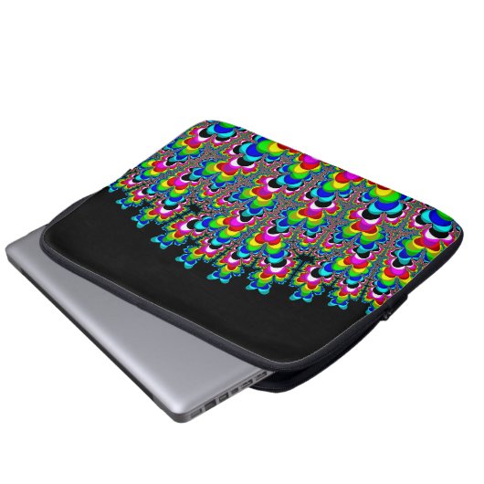 Rainbow Waterfall - Fraktal Art Laptopschutzhülle (Vorne Knopf)