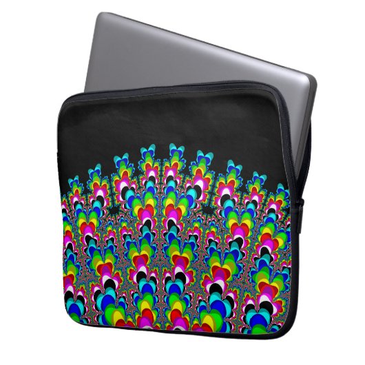 Rainbow Waterfall - Fraktal Art Laptopschutzhülle (Vorderseite Links)