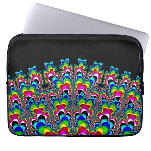 Rainbow Waterfall - Fraktal Art Laptopschutzhülle (Vorderseite)