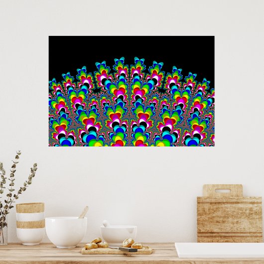Rainbow Waterfall - Fraktal Art Poster (Küche)