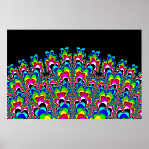 Rainbow Waterfall - Fraktal Art Poster