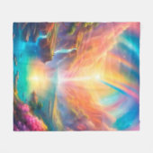 Rainbow waterfall landscape fleecedecke (Vorderseite (Horizontal))