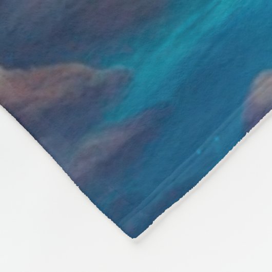 Rainbow waterfall landscape fleecedecke (Ecke)