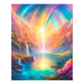 Rainbow waterfall landscape fotodruck (Vorne)