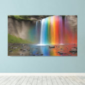 Rainbow Waterfall Leinwanddruck (Insitu (Holzboden))