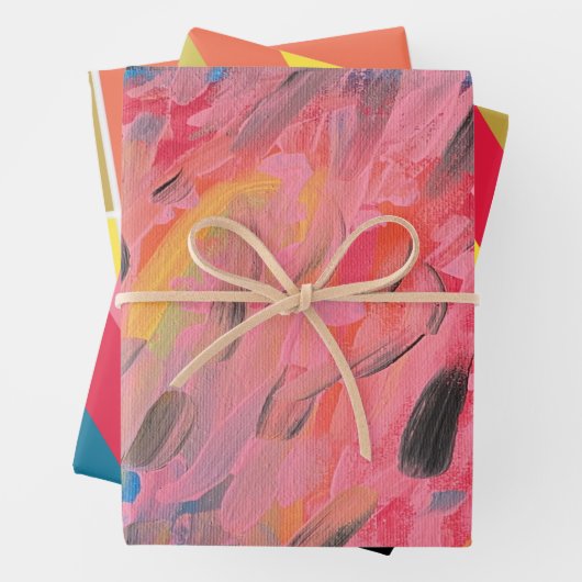 Rainbow Waterfall Squares Geschenkpapier Set (Beispiel)