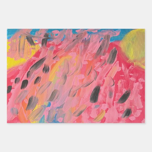 Rainbow Waterfall Squares Geschenkpapier Set (Vorderseite)