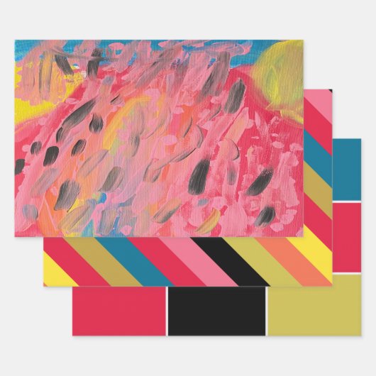 Rainbow Waterfall Squares Geschenkpapier Set (Set)