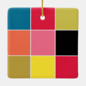 Rainbow Waterfall Squares Keramikornament (Rückseite)
