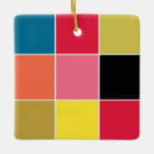 Rainbow Waterfall Squares Keramikornament (Vorderseite)