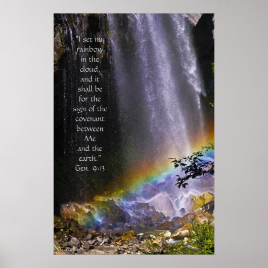 Rainbow Waterfall w/Scripture Verse Poster (Vorne)