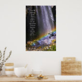 Rainbow Waterfall w/Scripture Verse Poster (Küche)