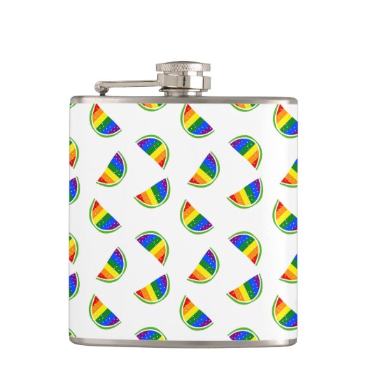 Rainbow Watermelon Flachmann (Vorderseite)