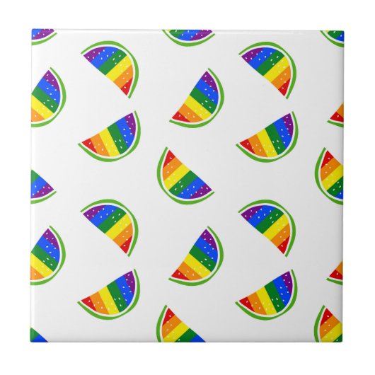Rainbow Watermelon Fliese (Vorderseite)