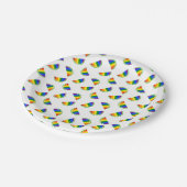 Rainbow Watermelon Pappteller (Schrägansicht)