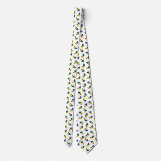 Rainbow Watermelon Pattern Krawatte (Rückseite)